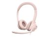 Logitech H390 USB Stereo Headset with Noise-Canceling Mic – Rose
