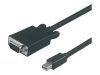VisionTek Mini DisplayPort to VGA 2 Meter Active Cable 2M (M/M)