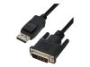Visiontek DVI to DisplayPort Active Cable, 1.5m – Black