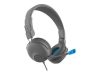 JLab JBuddies Learn On-Ear Wired Headphones w/Boom Mic – Gray