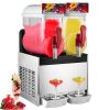 VEVOR Commercial Slushy Machine 110V 400W Stainless Steel Margarita Smoothie Frozen Drink Maker Suitable Perfect for Ice Juice Tea Coffee Making, 15L x 2 Tank
