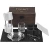 VEVOR Ice Ball Press Kit, Aircraft Al Alloy Ice Press with Ice Block Mold, Large Mat, Tong, Drip Tray, One Glass, Round Ice Ball Maker 2.4″/60 mm Ice Sphere, for Whiskey, Cocktail on Party & Holiday