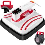 VEVOR Heat Press 10 x 10 Inch Easy Press 3 in 1 800W Portable Red Mini Press Easy Mini Press Vibration Function Heat Press Machine for DIY Mugs, Caps, and T-Shirts with Double-Tube Heating