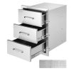 Chest of Drawers 15.7×17.7×21.6 Inch Stainless Steel 201