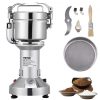 VEVOR 300g Electric Grain Mill Grinder, High Speed 1900W Commercial Spice Grinders, Stainless Steel Pulverizer Powder Machine, for Dry Herbs Grains Spices Cereals Coffee Corn Pepper, Straight Type