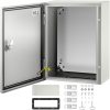 VEVOR Electrical Enclosure Box, 16” ×12” ×6”, Carbon Steel Hinged Junction Box, IP66 Waterproof & Dustproof, Outdoor Electrical Box, with Mounting Plate