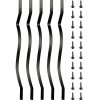 VEVOR Deck Balusters, 61 Pack Metal Deck Spindles, 32.25″x1″ Staircase Baluster with Screws, Aluminum Alloy Deck Railing for Wood and Composite Deck,Stylish Baluster for Outdoor Stair Deck Porch