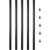 VEVOR Deck Balusters, 101 Pack Metal Deck Spindles, 26″x0.75″ Staircase Baluster with Screws, Aluminum Alloy Deck Railing for Wood and Composite Deck, Square Baluster for Outdoor Stair Deck Porch