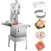 VEVOR 110V Bone Saw Machine 30.3×27.4-Inch Workbench, 1500W Electric Frozen Meat Cutter Saw Wheel Φ300mm, Meat Bandsaw Cutting Thickness 0-250 mm, High Speed 19m/s Great for Cutting Pig’s Hoof Beef