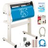 VEVOR Vinyl Cutter 34 Inch Vinyl Cutter Machine with 20 Blades Maximum Paper Feed 870mm Vinyl Plotter Cutter Machine with Sturdy Floor Stand Adjustable Force and Speed for Sign Making (Khaki) PC ONLY
