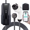 VEVOR Level 2 Portable EV Charger, 16 Amp 240V, Electric Vehicle Charger with 28-Foot Charging Cable NEMA 10-30P Plug, 8/10/13/16A Adjustable Current Plug-in Home EV Charging Station for SAE J1772 EVs