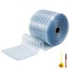 VEVOR Curtain Strips 148 Feet Length X 7.8 Inches Width Vinyl Door Strips 1 Roll PVC Door Curtain 0.08 Inch Thickness Clear Curtain Strips for Warehouse Freezer Doors