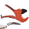 VEVOR PVC Pipe Cutter, 0-2-1/2″ O.D. Ratcheting PVC Pipe Cutter, Heavy Duty Tube Cutting Tool with Spare SK5 Blade for PVC, CPVC, PP-R, PEX, PE, Rubber Hoses
