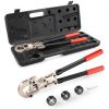 VEVOR Copper Tube Fittings Crimping Tool with 1/2″ 3/4″ 1″ Jaws 360° Rotatable