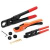 VEVOR PEX Crimping Tool for 3/8″, 1/2″, 3/4″, 1″ Copper Crimp Rings 3 Jaw Dies