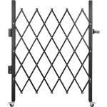 VEVOR Single Folding Security Gate, 48″ H x 37″ W Folding Door Gate, Steel Accordion Security Gate, Flexible Expanding Security Gate, 360° Rolling Barricade Gate, Scissor Gate or Door with Padlock