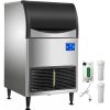 VEVOR Commercial Ice Maker Machine, WiFi Control 265LBS/24H 121LBS Large Storage Ice Machine with Upgraded LCD Panel, SECOP Compressor, Air-Cooled, Include 2 Water Filters, Water Drain Pump, 2 Scoops