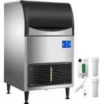 VEVOR Commercial Ice Maker Machine, WiFi Control 265LBS/24H 121LBS Large Storage Ice Machine with Upgraded LCD Panel, SECOP Compressor, Air-Cooled, Include 2 Water Filters, Water Drain Pump, 2 Scoops