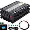 VEVOR Power Inverter, 2500W Modified Sine Wave Inverter, DC 24V to AC 120V Car Converter, with LCD Remote Controller, LED Indicator, AC Outlets Inverter for Truck RV Car Boat Travel Camping Emergency