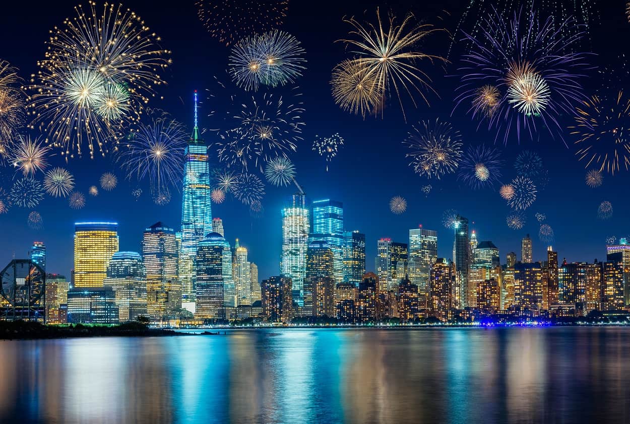 New Year's Holiday in the USA Welcoming the New Year