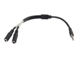 C2G 6in 4-pin 3.5mm Microphone and Headphone Breakout Adapter Y-Cable – headset adapter – 6 in