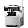 VEVOR 2200W Commercial Ice Cream Machine 20 To 28L or 5.3 To 7.4Galper Hour Soft Serve Ice Cream Maker with LED Display Auto Shut Off Timer 3 Flavors Perfect for Restaurants Snack bar Supermarkets