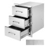 Chest of Drawers 15.7×17.7×21.6 Inch Stainless Steel 201