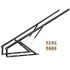 VEVOR Single Post Handrail Wrought Iron Post Mount Step Grab Supports in Ground Long Post Fits 1 or 2 Steps Grab Rail Single Post Railing