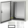 VEVOR Electrical Enclosure Box, 16” ×12” ×6”, Carbon Steel Hinged Junction Box, IP66 Waterproof & Dustproof, Outdoor Electrical Box, with Mounting Plate