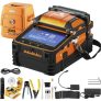 VEVOR AI-9 Fiber Fusion Splicer with 5 Seconds Splicing Time Melting 15 Seconds Heating 7800mah Fusion Splicer Machine Optical Fiber Cleaver Kit for Optical Fiber & Cable Projects
