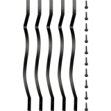 VEVOR Deck Balusters, 51 Pack Metal Deck Spindles, 32.25″x1″ Staircase Baluster with Screws, Aluminum Alloy Deck Railing for Wood and Composite Deck, Stylish Baluster for Outdoor Stair Deck Porch