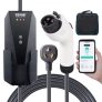 VEVOR Level 2 Portable EV Charger, 16 Amp 240V, Electric Vehicle Charger with 28-Foot Charging Cable NEMA 10-30P Plug, 8/10/13/16A Adjustable Current Plug-in Home EV Charging Station for SAE J1772 EVs