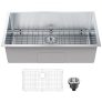 VEVOR Kitchen Sink, 304 Stainless Steel Drop-In Sinks, Undermount Single Bowl Basin with Accessories(Pack of 3), Household Dishwasher Sinks for Workstation, RV, Prep Kitchen, and Bar Sink, 32 inch