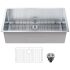 VEVOR Kitchen Sink, 304 Stainless Steel Drop-In Sinks, Undermount Single Bowl Basin with Ledge and Accessories, Household Dishwasher Sinks for Workstation, RV, Prep Kitchen, and Bar Sink, 32 inch