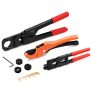 VEVOR PEX Crimping Tool for 3/8″, 1/2″, 3/4″, 1″ Copper Crimp Rings 3 Jaw Dies