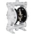 VEVOR Air-Operated Double Diaphragm Pump 1 inch Inlet Outlet Aluminum 35 GPM Max 120PSI, Nitrile Diaphragm, QBY4-25L-1inch-35