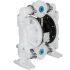 VEVOR Air-Operated Double Diaphragm Pump, 1/2 in Inlet & Outlet, Polypropylene Body, 8.8 GPM & Max 120PSI, PTFE Diaphragm Pneumatic Transfer Pump for Petroleum, Diesel, Oil & Low Viscosity Fluids